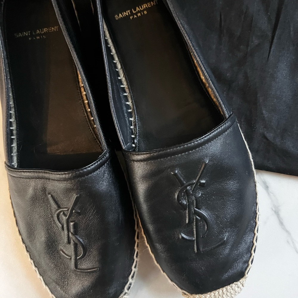 YSL Saint Laurent Black 8.5 slip on